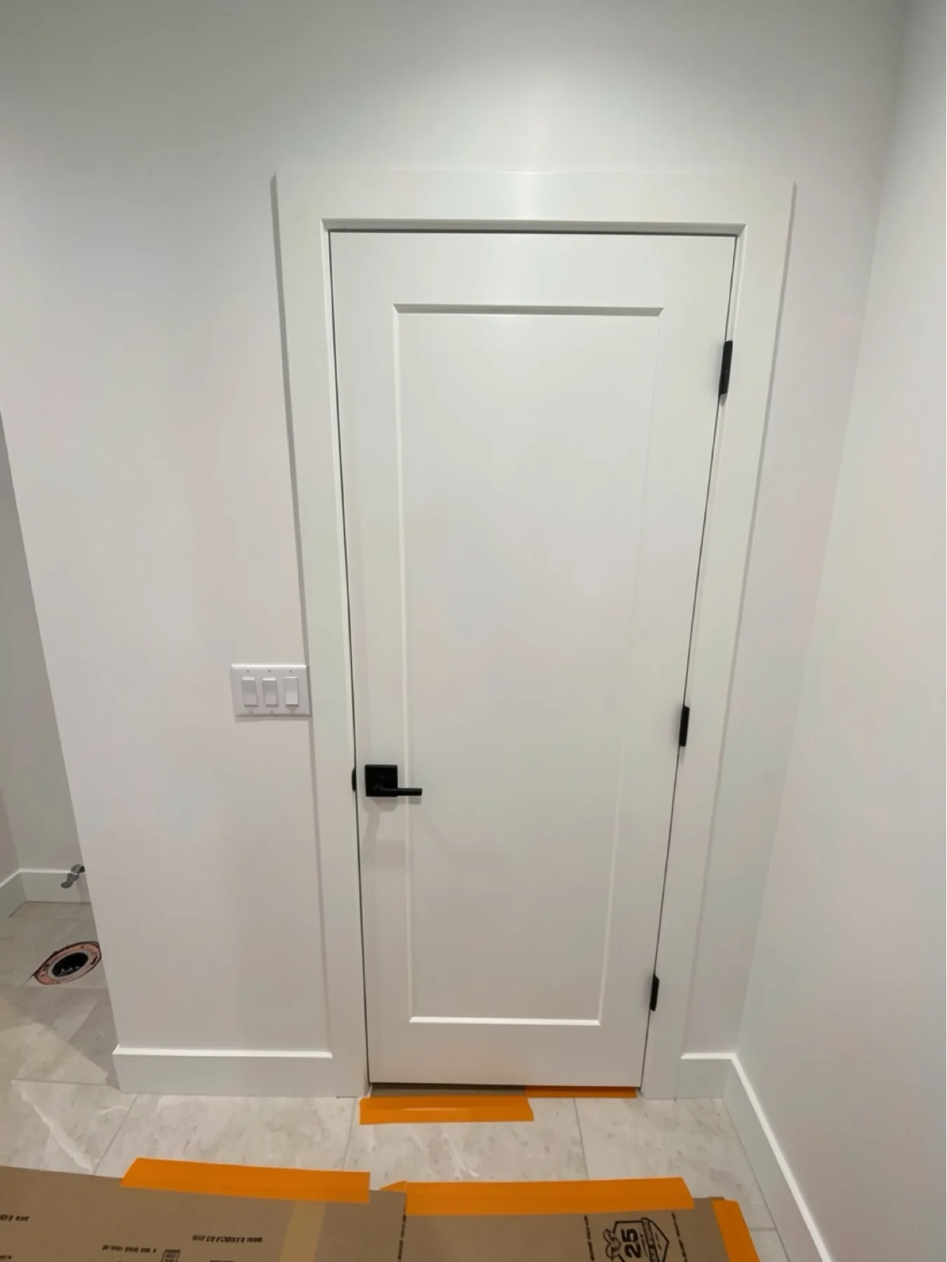 Finished single-panel door installation at E Calle Ventura