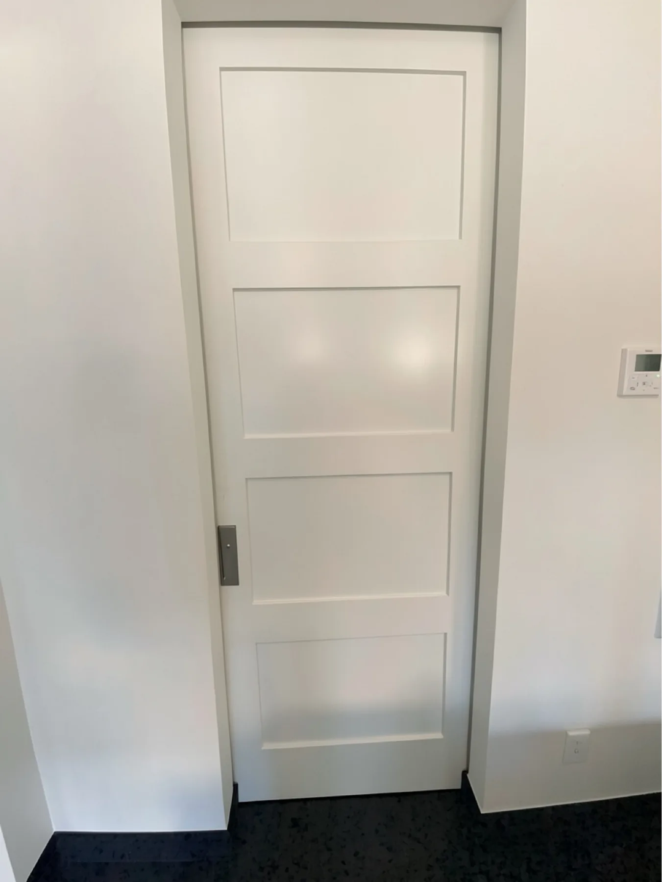 Finished interior panel door at The Phoenician Project